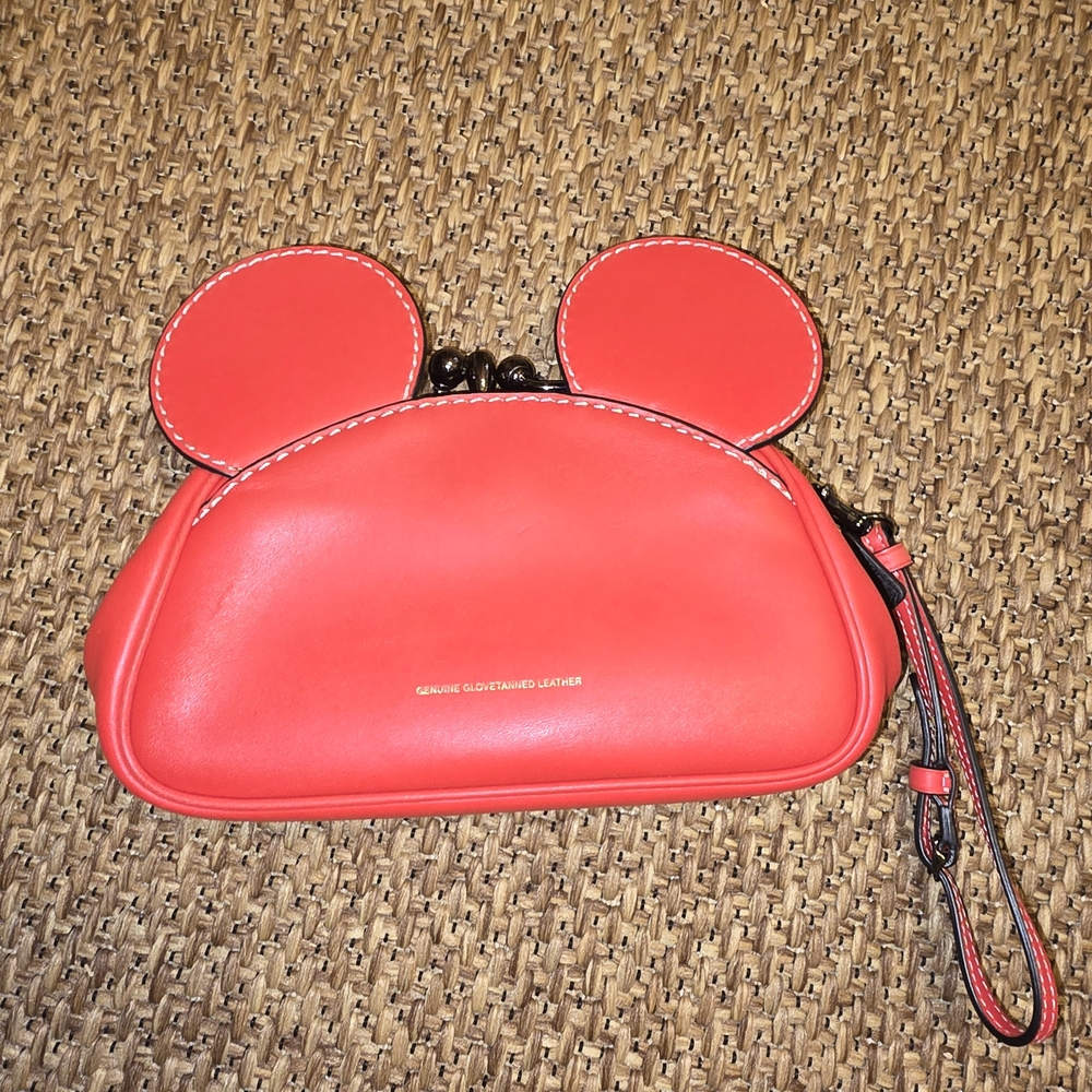 Disney X Coach Mickey Kisslock Wristlet. Unused